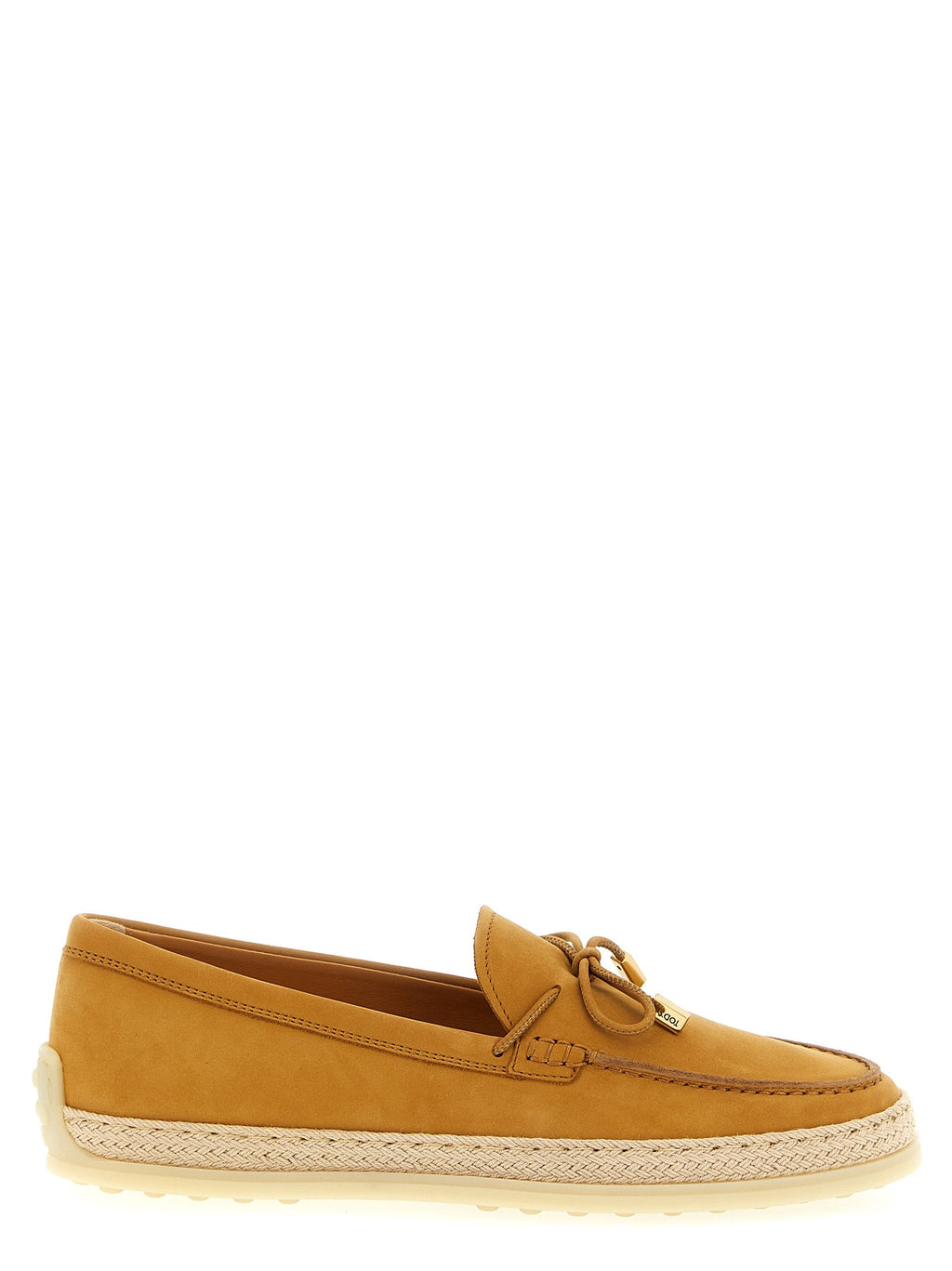 Tod's Beige Calfskin Slip-On Loafers