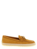 Tod's Beige Calfskin Slip-On Loafers