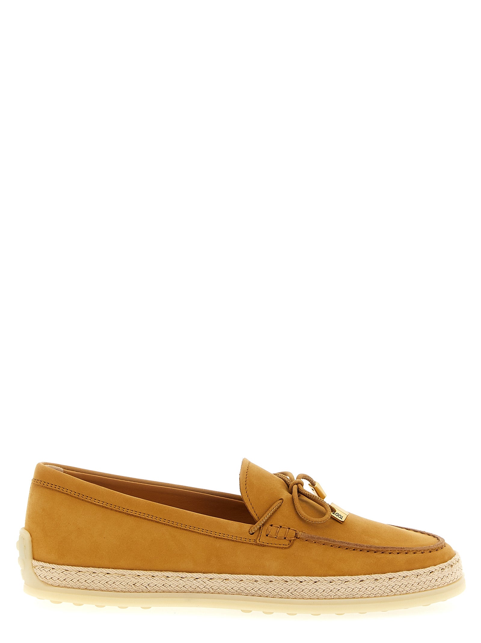 Tod's Beige Calfskin Slip-On Loafers