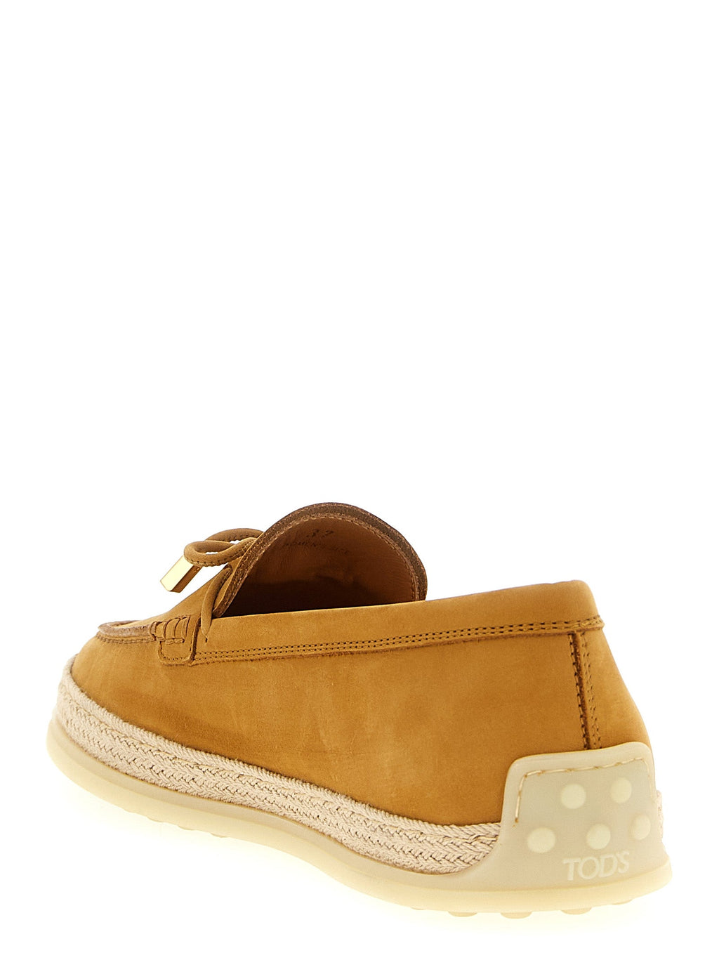 Tod's Beige Calfskin Slip-On Loafers