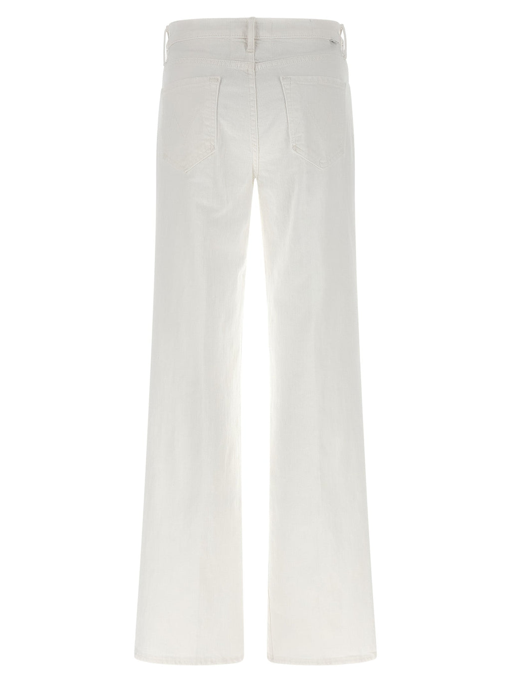 Mother Denim White Cotton Flared Jeans