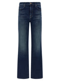 Mother Denim Blue Cotton Straight-Leg Jeans