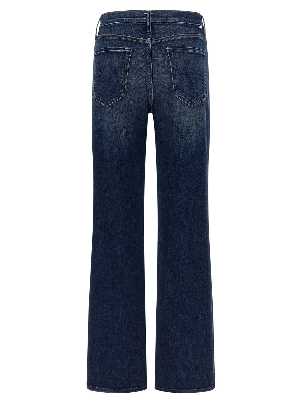 Mother Denim Blue Cotton Straight-Leg Jeans