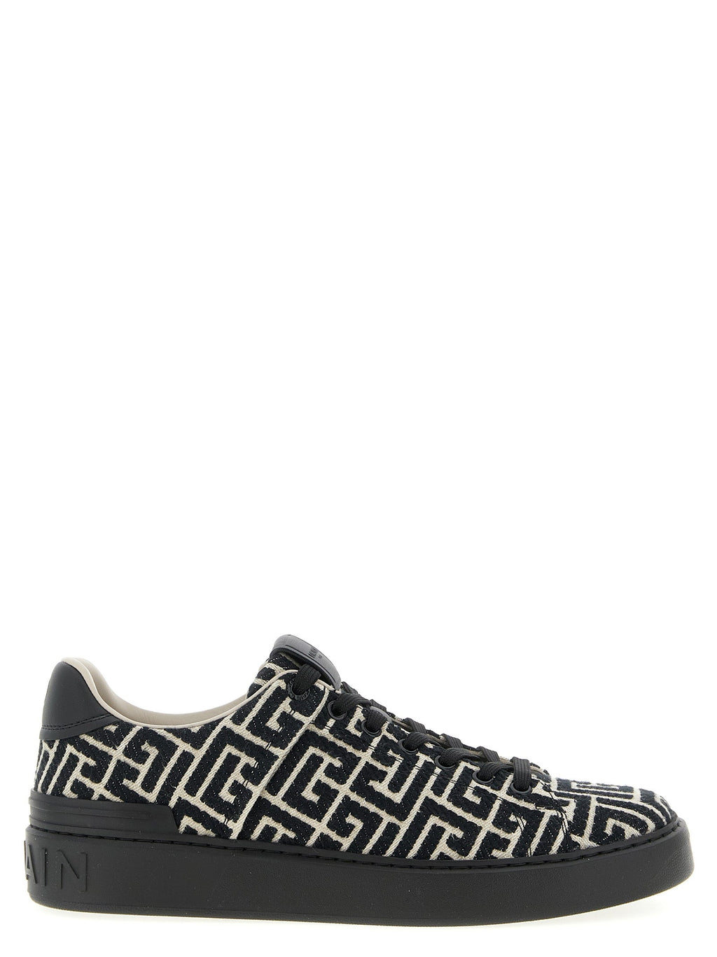 Balmain Black Cotton Sneakers