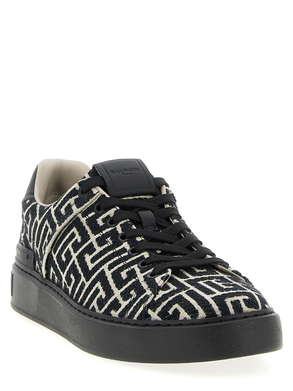 Balmain Black Cotton Sneakers