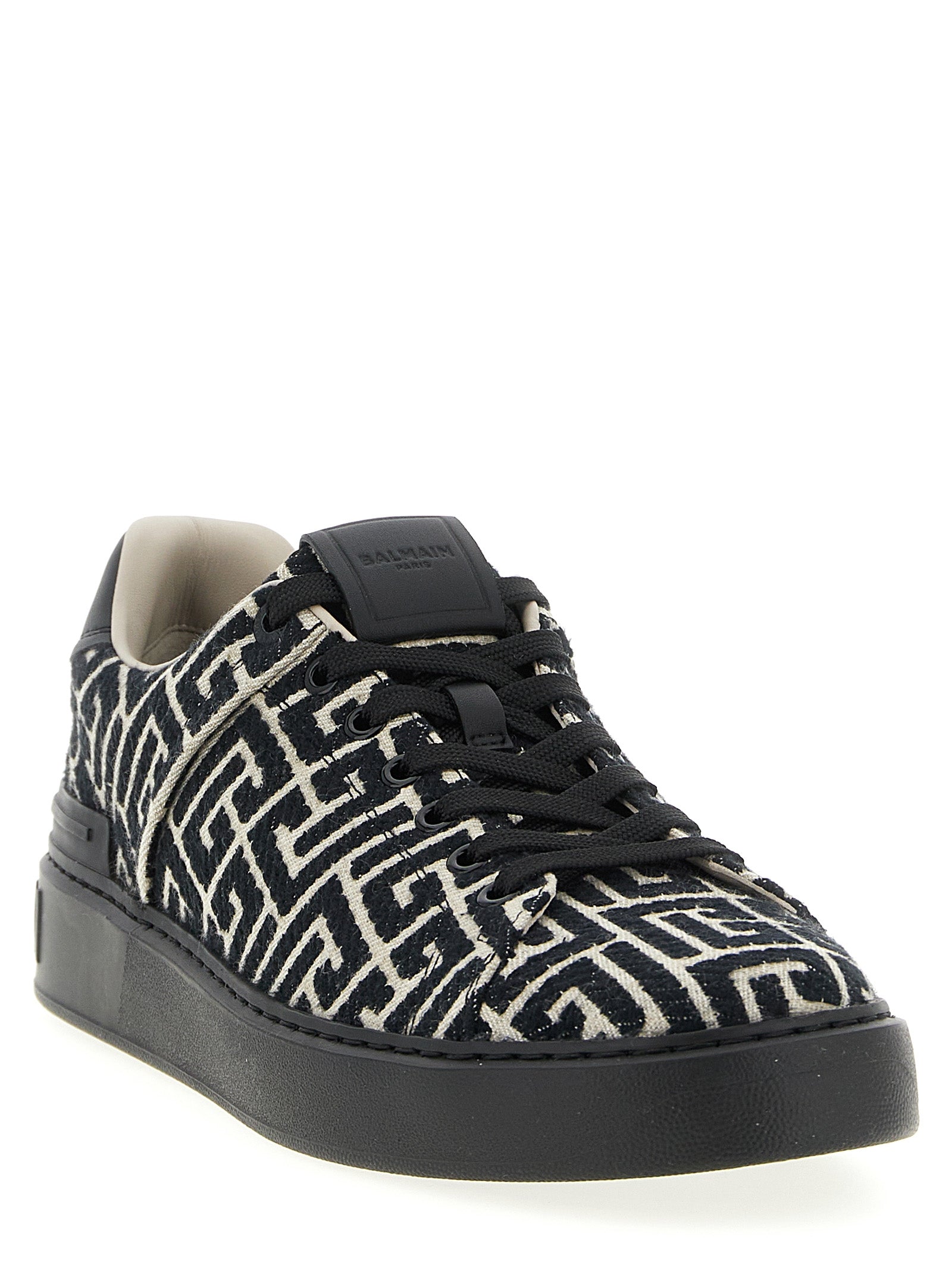 Balmain Black Cotton Sneakers