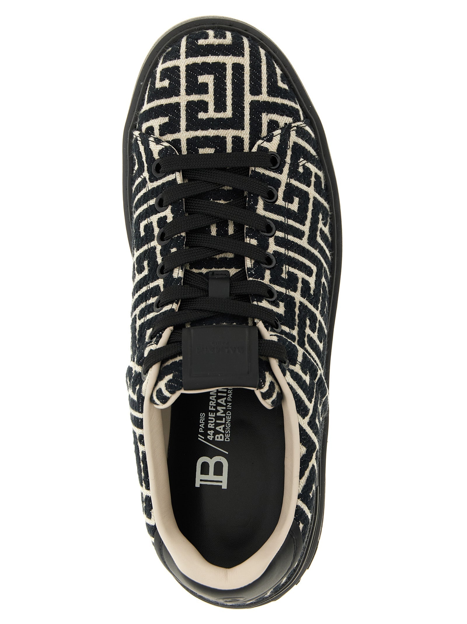 Balmain Black Cotton Sneakers