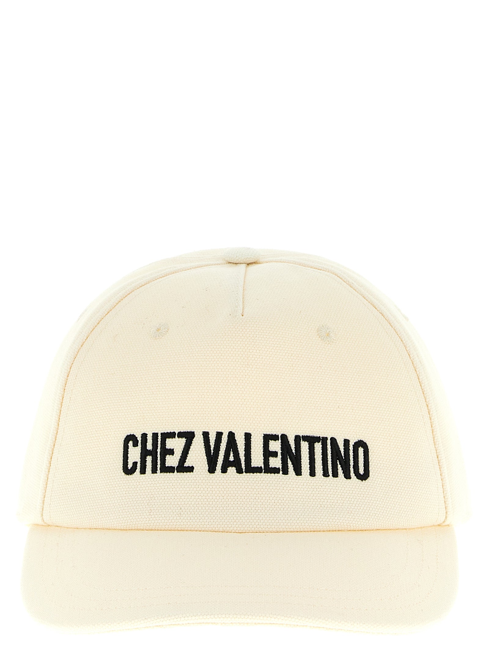 Valentino Garavani Beige Cotton Cap (Baseball Hat)