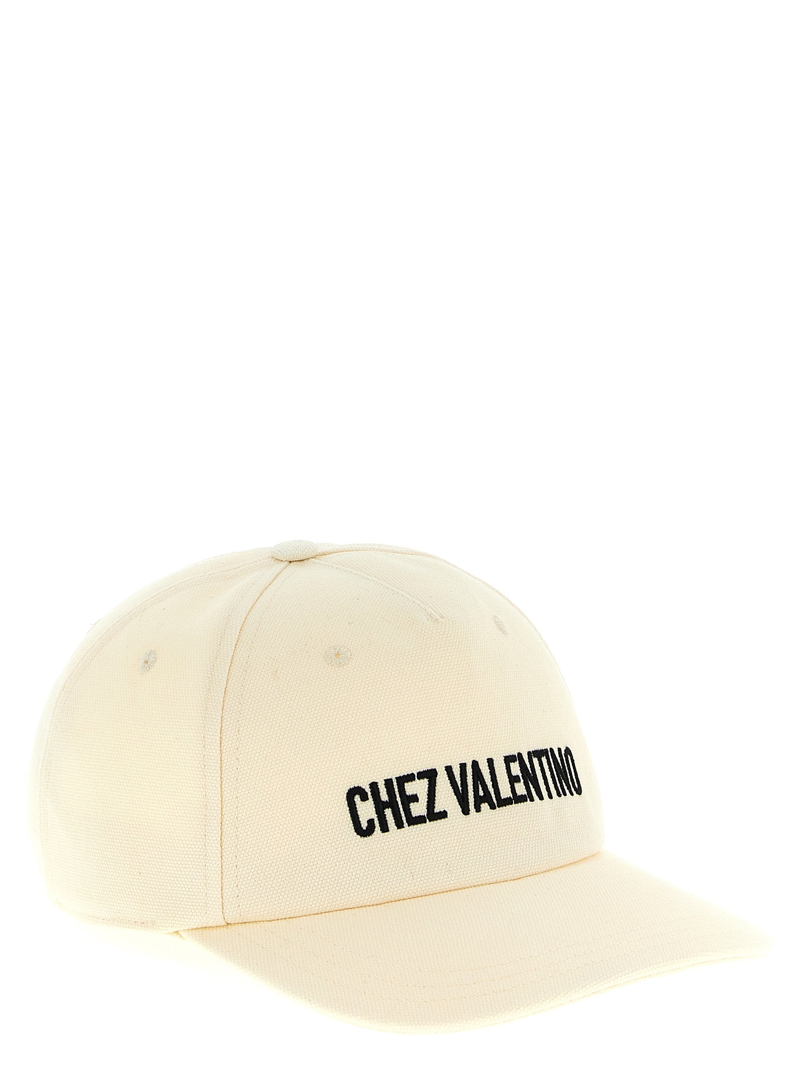 Valentino Garavani Beige Cotton Cap (Baseball Hat)