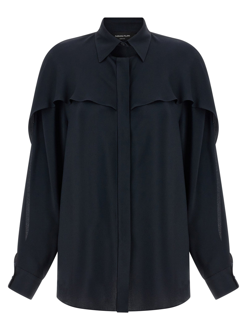 Fabiana Filippi Blue Acetate Blouse