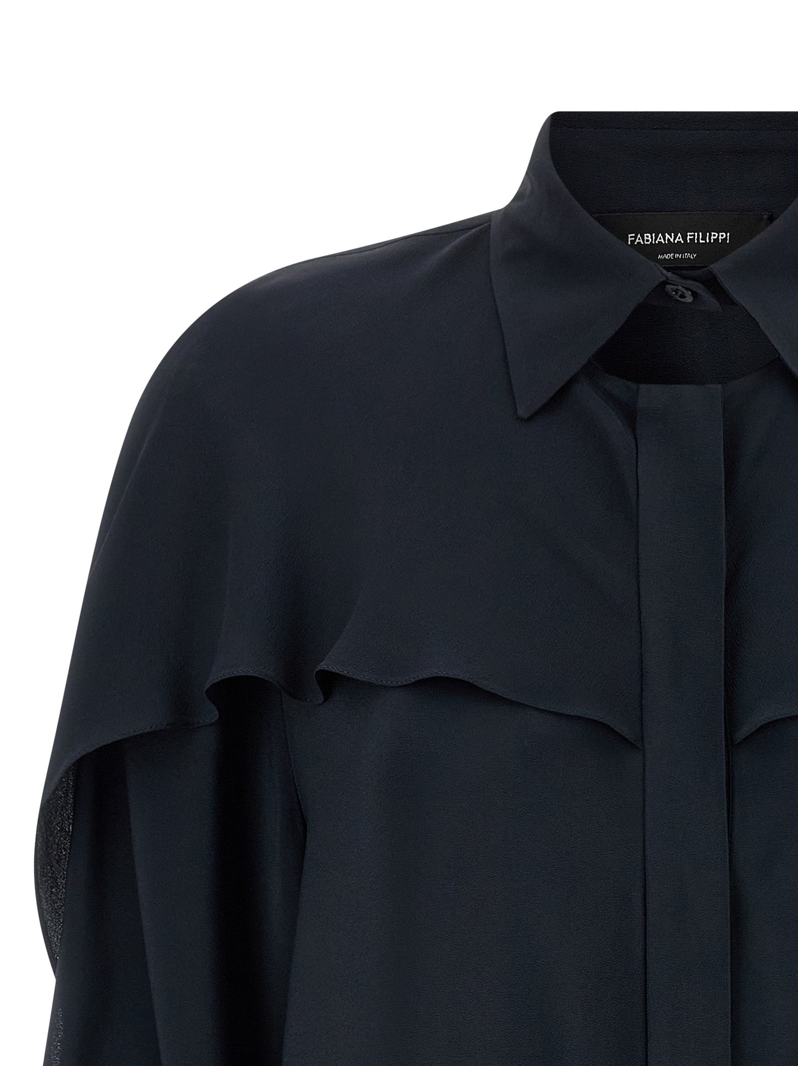 Fabiana Filippi Blue Acetate Blouse