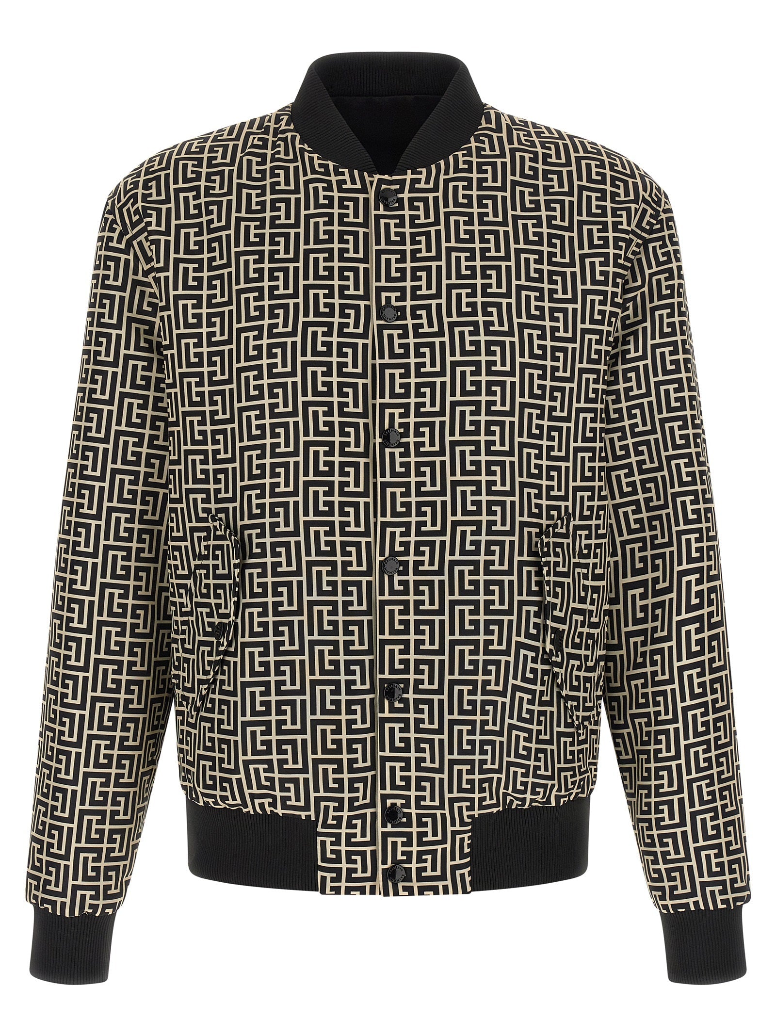 Balmain Black Polyamide Bomber