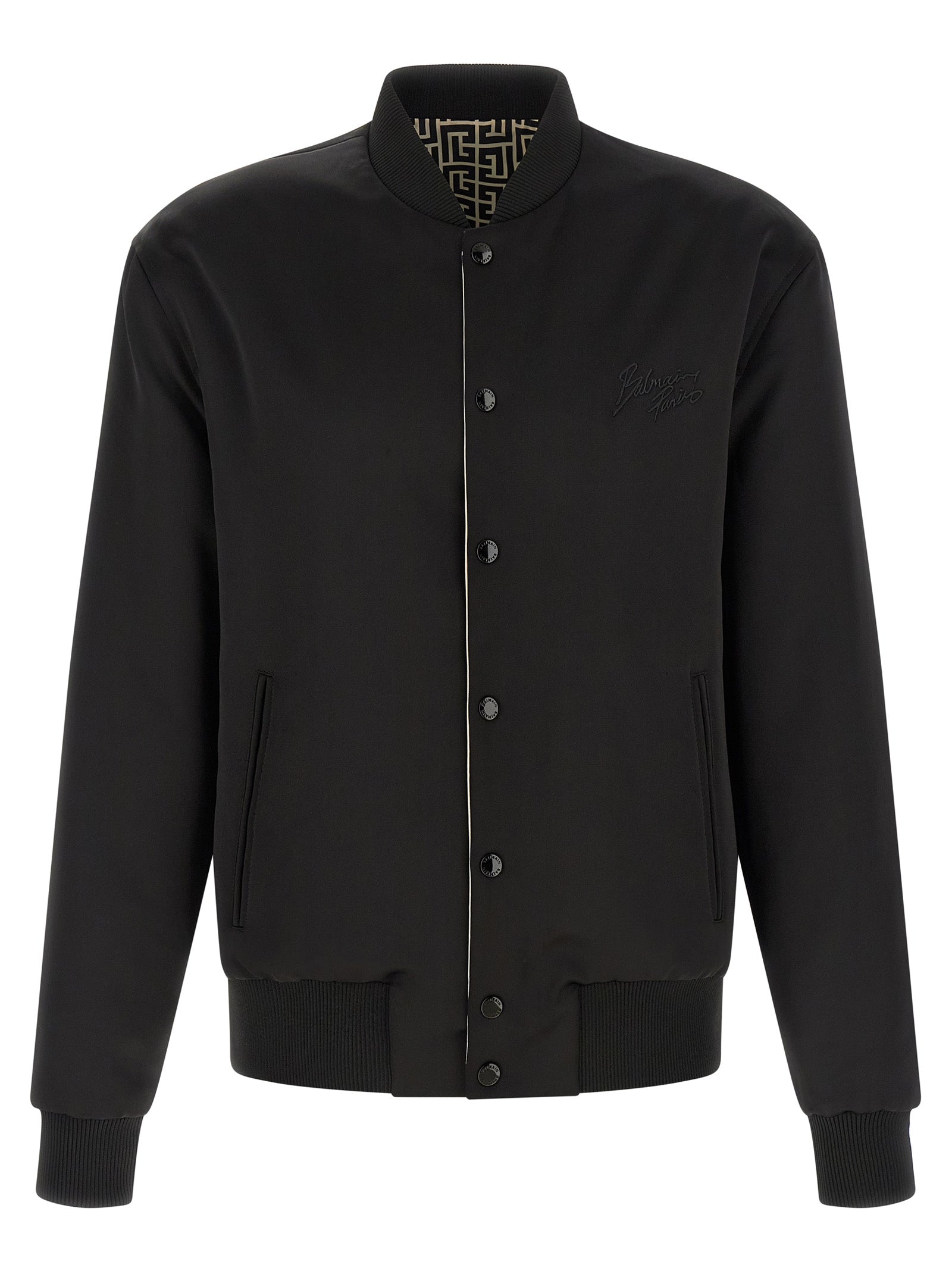 Balmain Black Polyamide Bomber