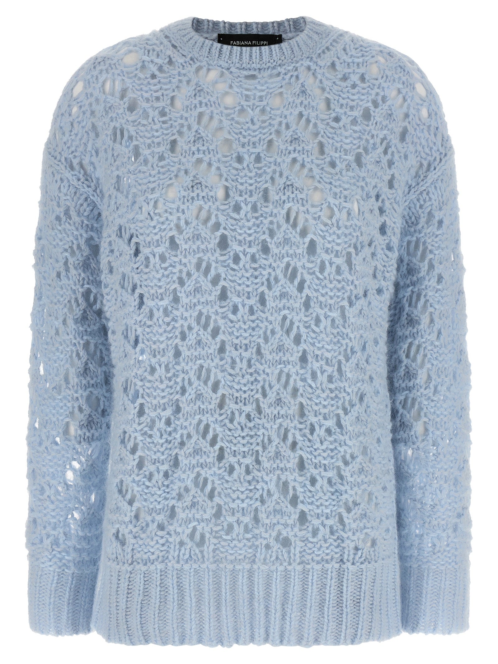 Fabiana Filippi Blue Virgin Wool Cardigan Fabiana Filippi