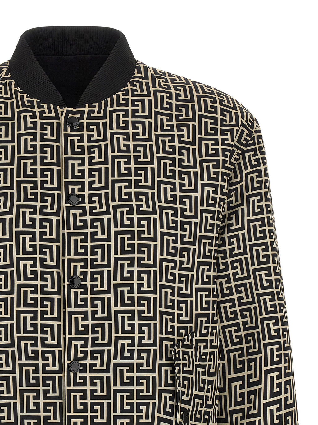 Balmain Black Polyamide Bomber
