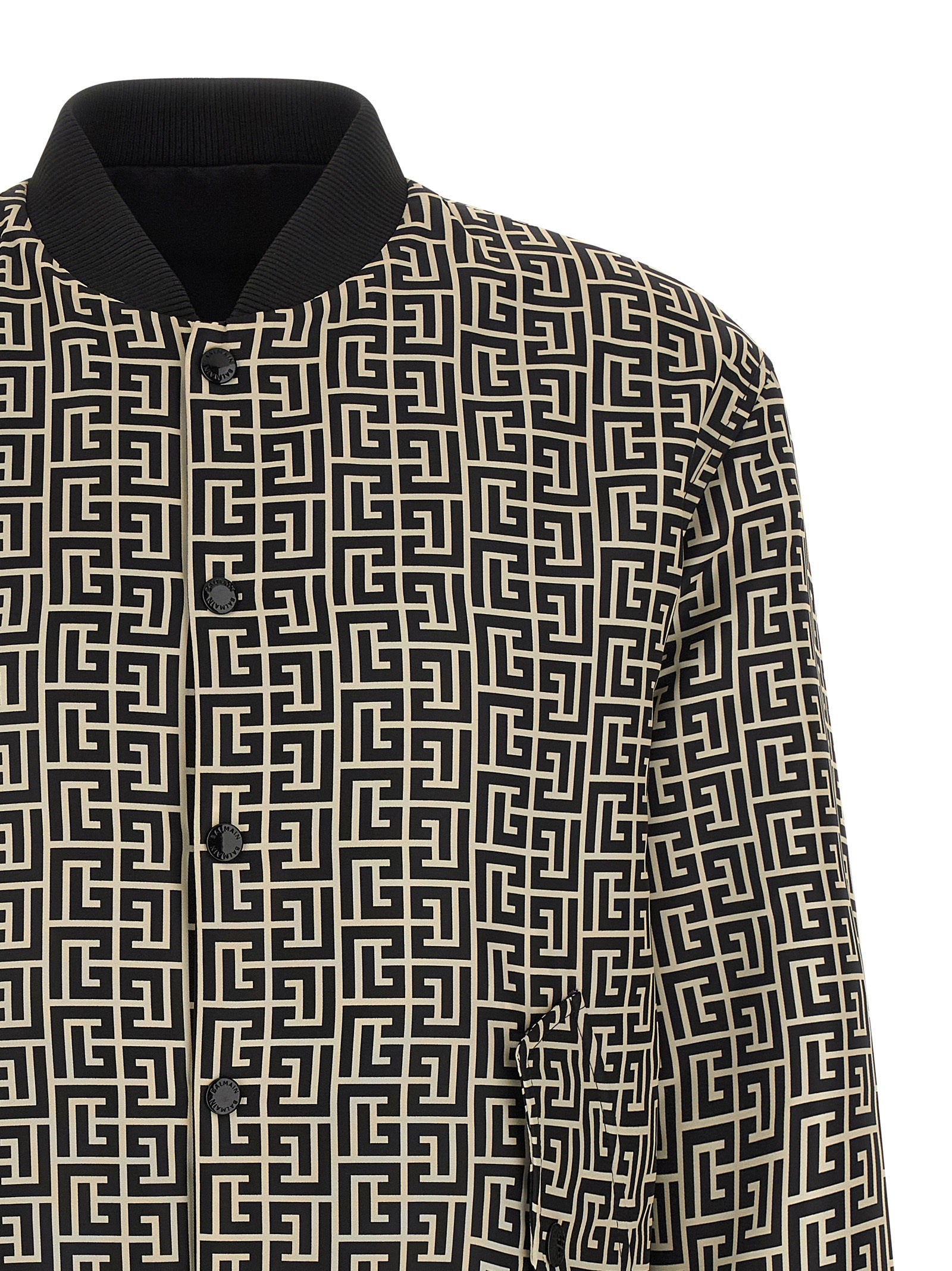 Balmain Black Polyamide Bomber
