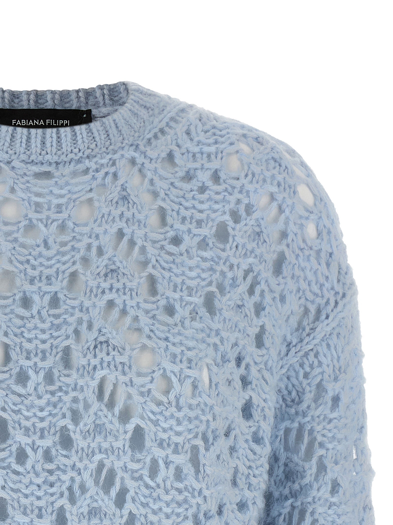 Fabiana Filippi Blue Virgin Wool Cardigan Fabiana Filippi