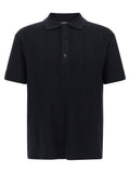 Balmain Blue Wool Polo Shirt