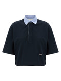 Stella McCartney Blue Cotton Polo Shirt