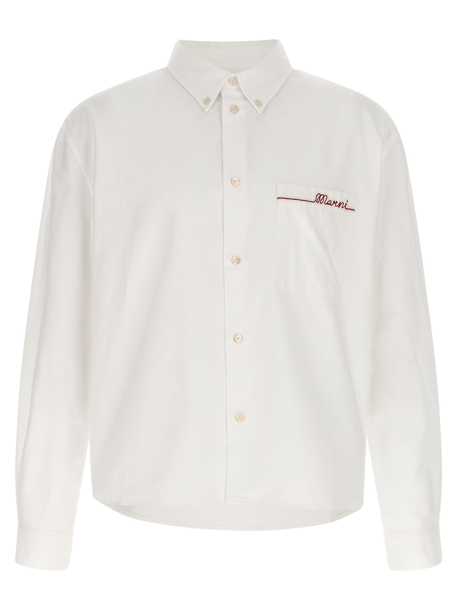 Marni White Cotton Blouse