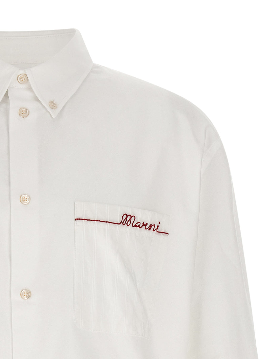 Marni White Cotton Blouse