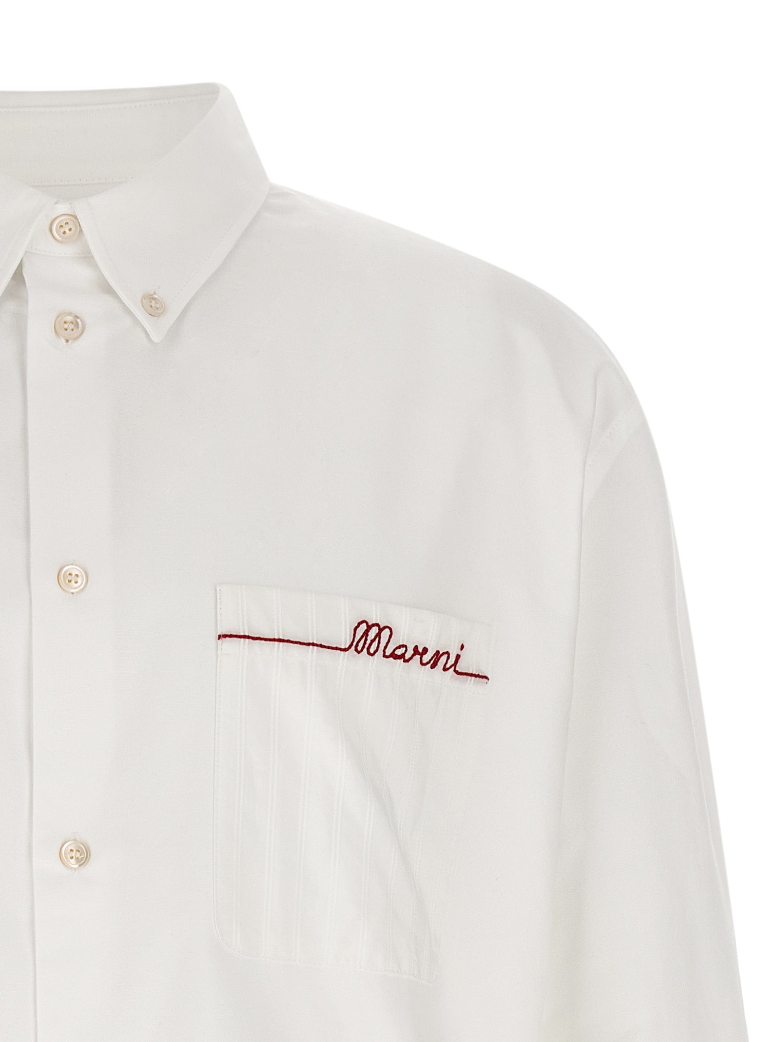 Marni White Cotton Blouse