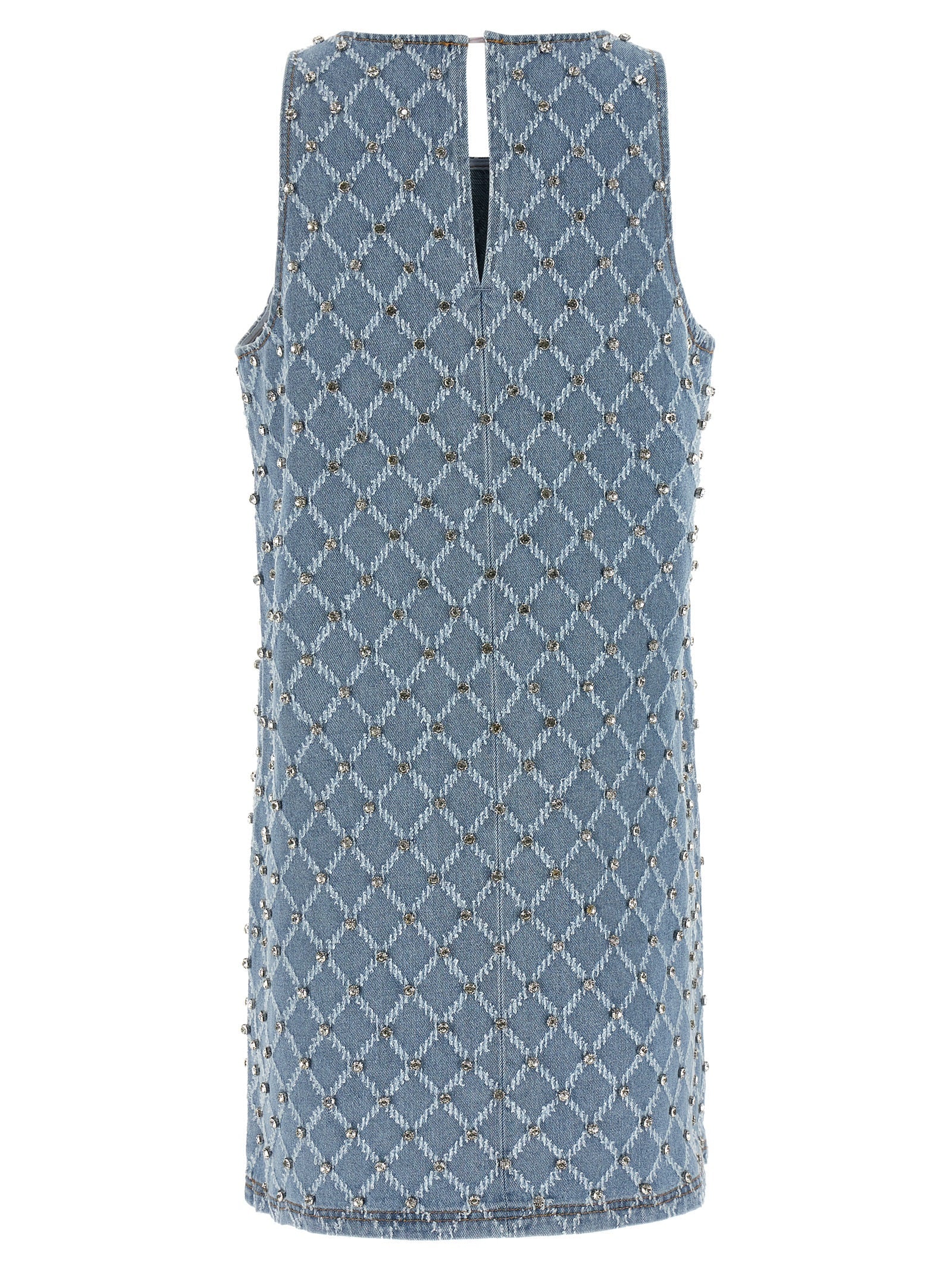 PINKO Blue Cotton Short Dress