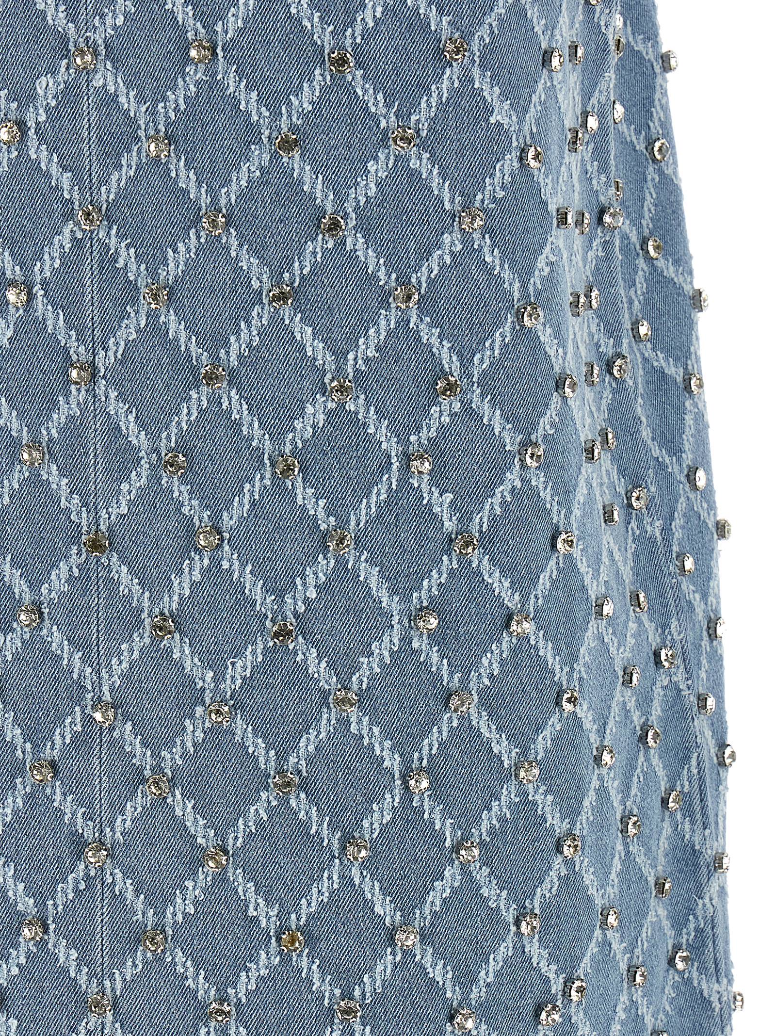 PINKO Blue Cotton Short Dress