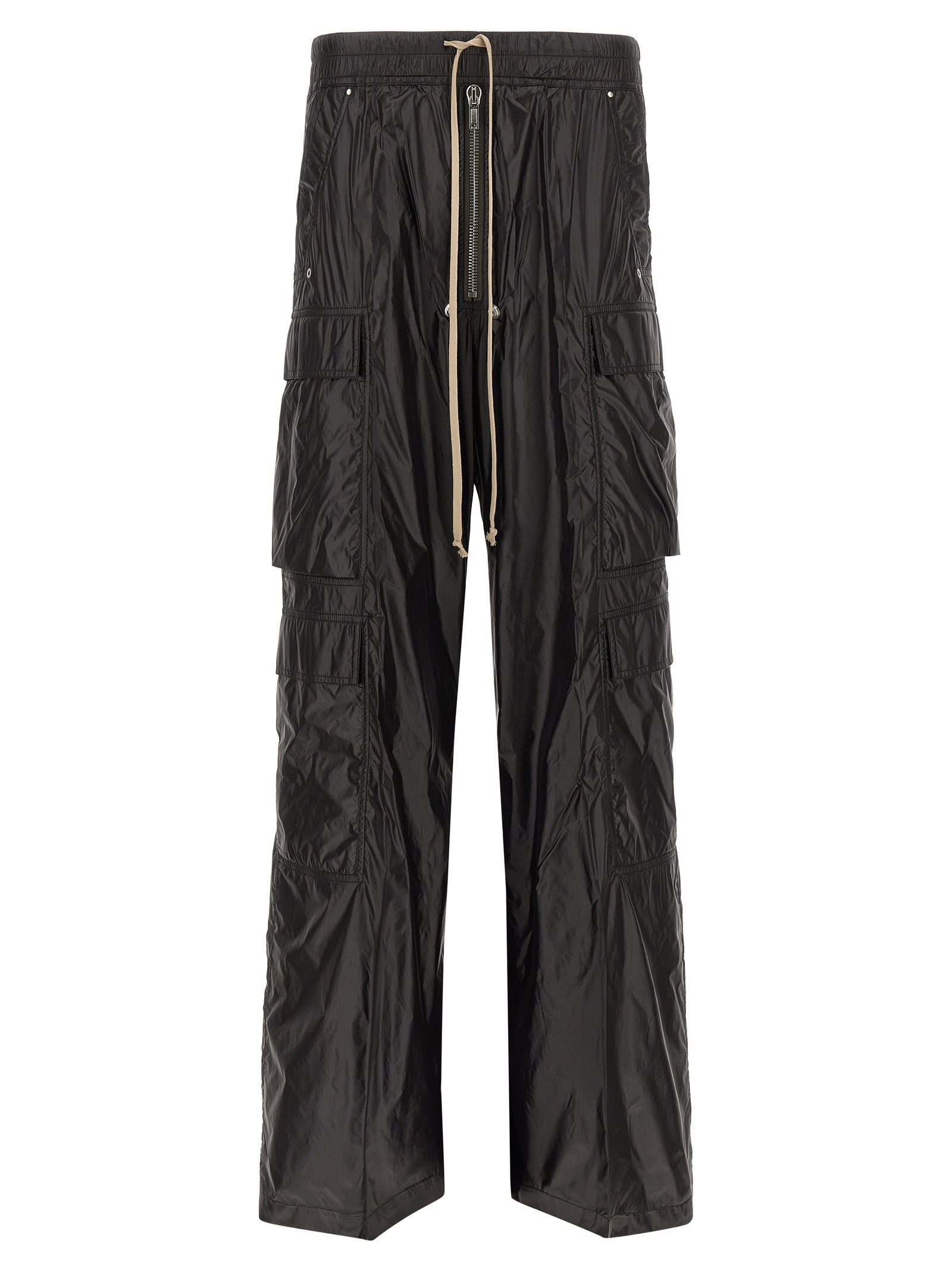 Rick Owens Black Nylon Cargo Pants