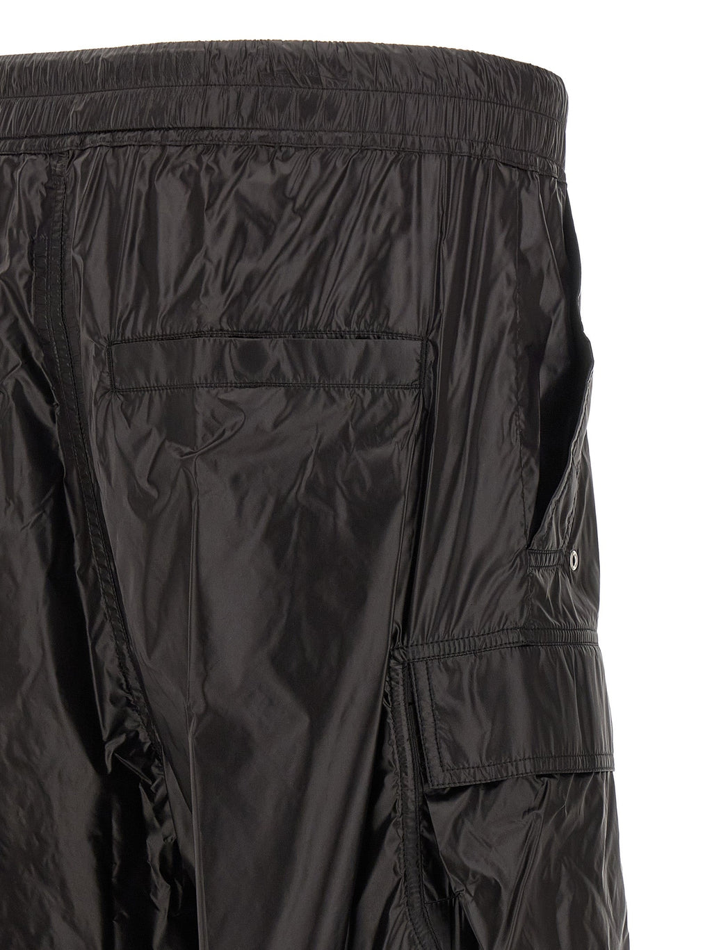 Rick Owens Black Nylon Cargo Pants