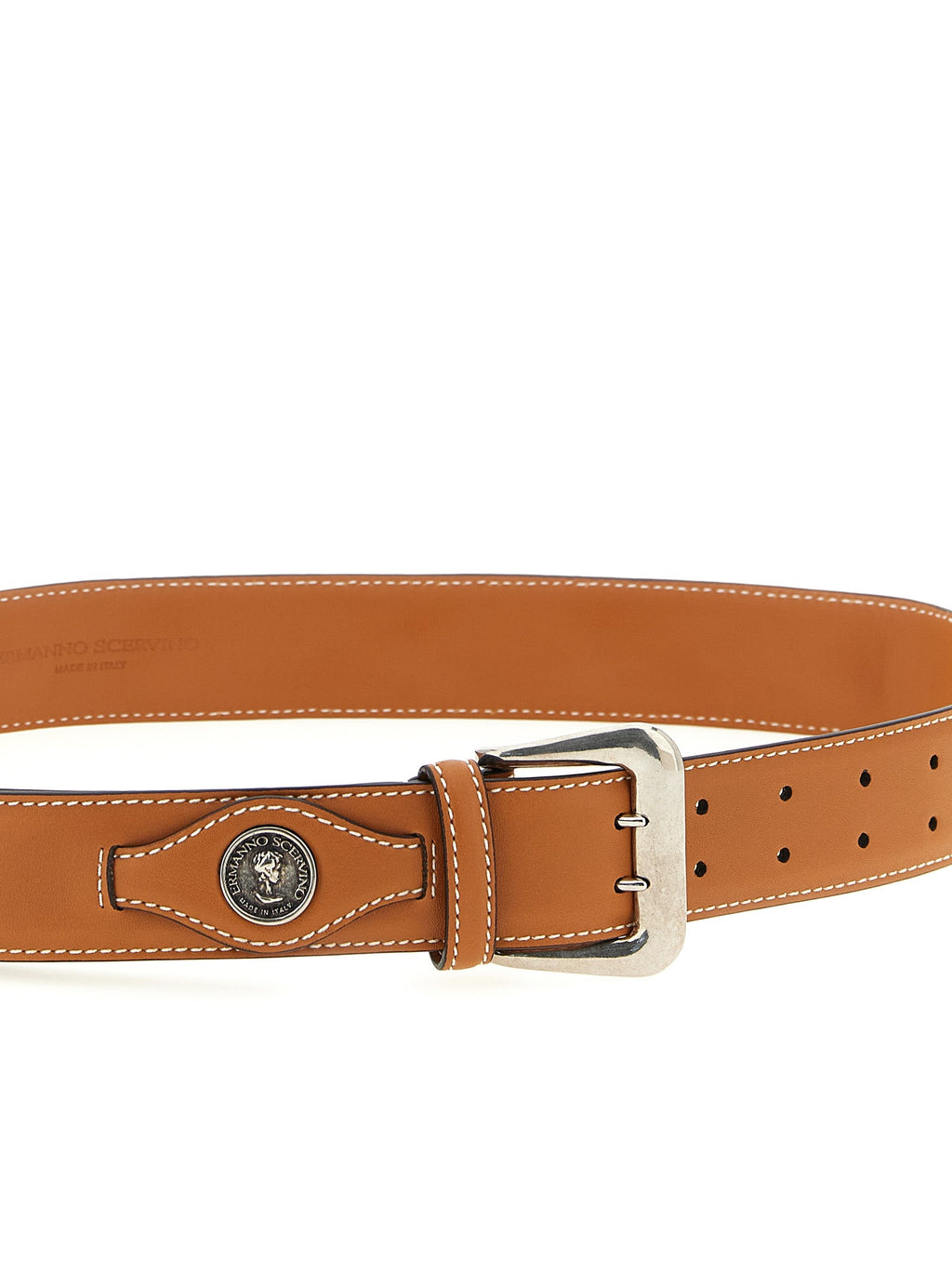 Ermanno Scervino Brown Calfskin Regular Belt