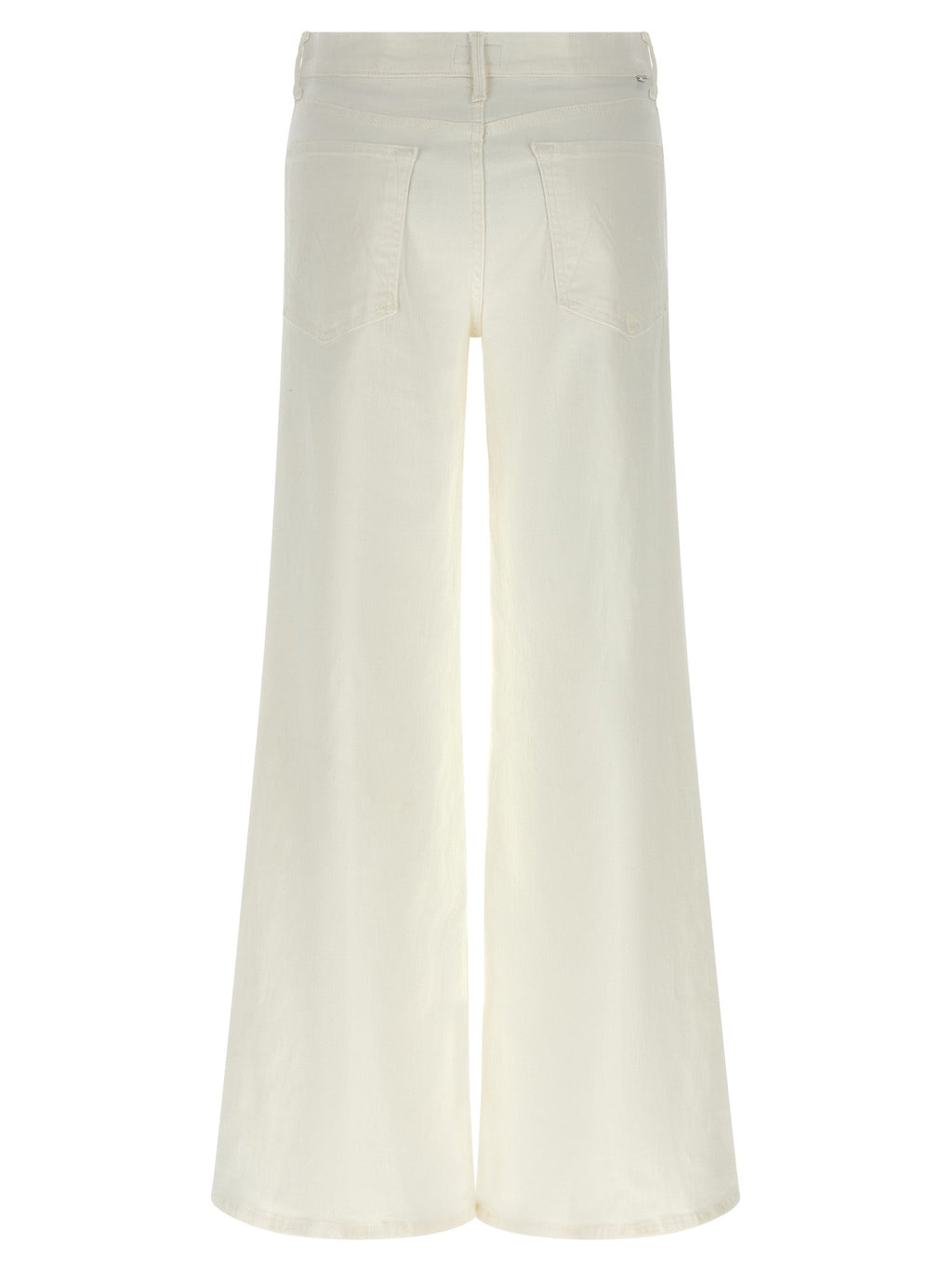 Mother Denim White Cotton Flared Jeans