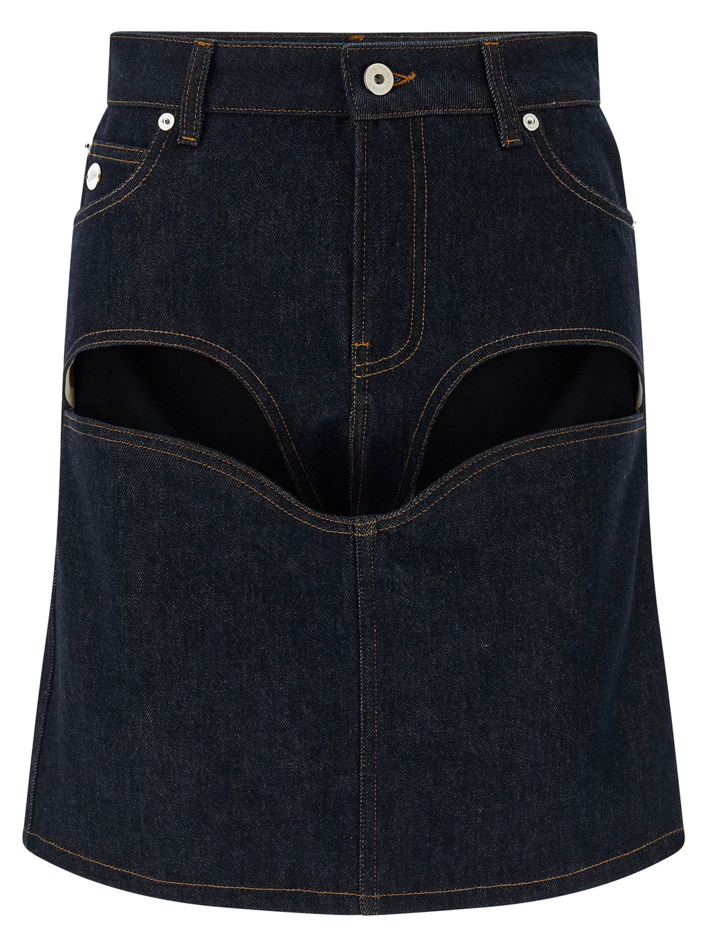 Jean Paul Gaultier Blue Cotton Long Skirt