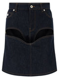 Jean Paul Gaultier Blue Cotton Long Skirt
