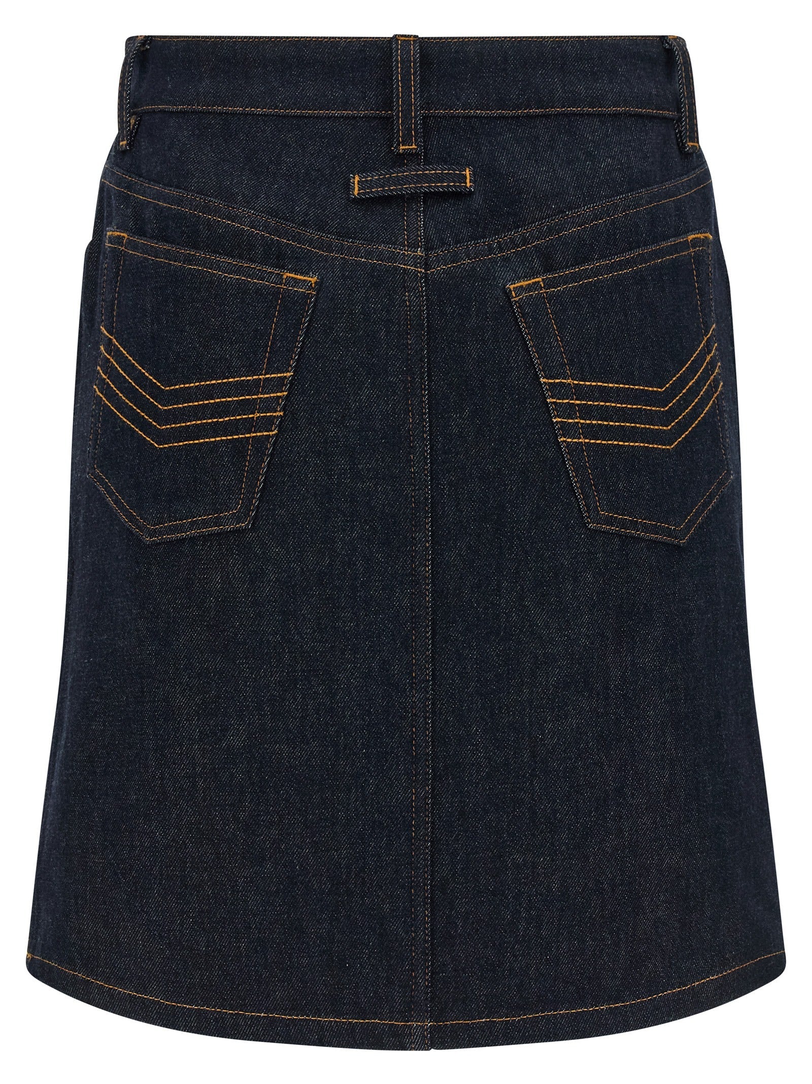 Jean Paul Gaultier Blue Cotton Long Skirt
