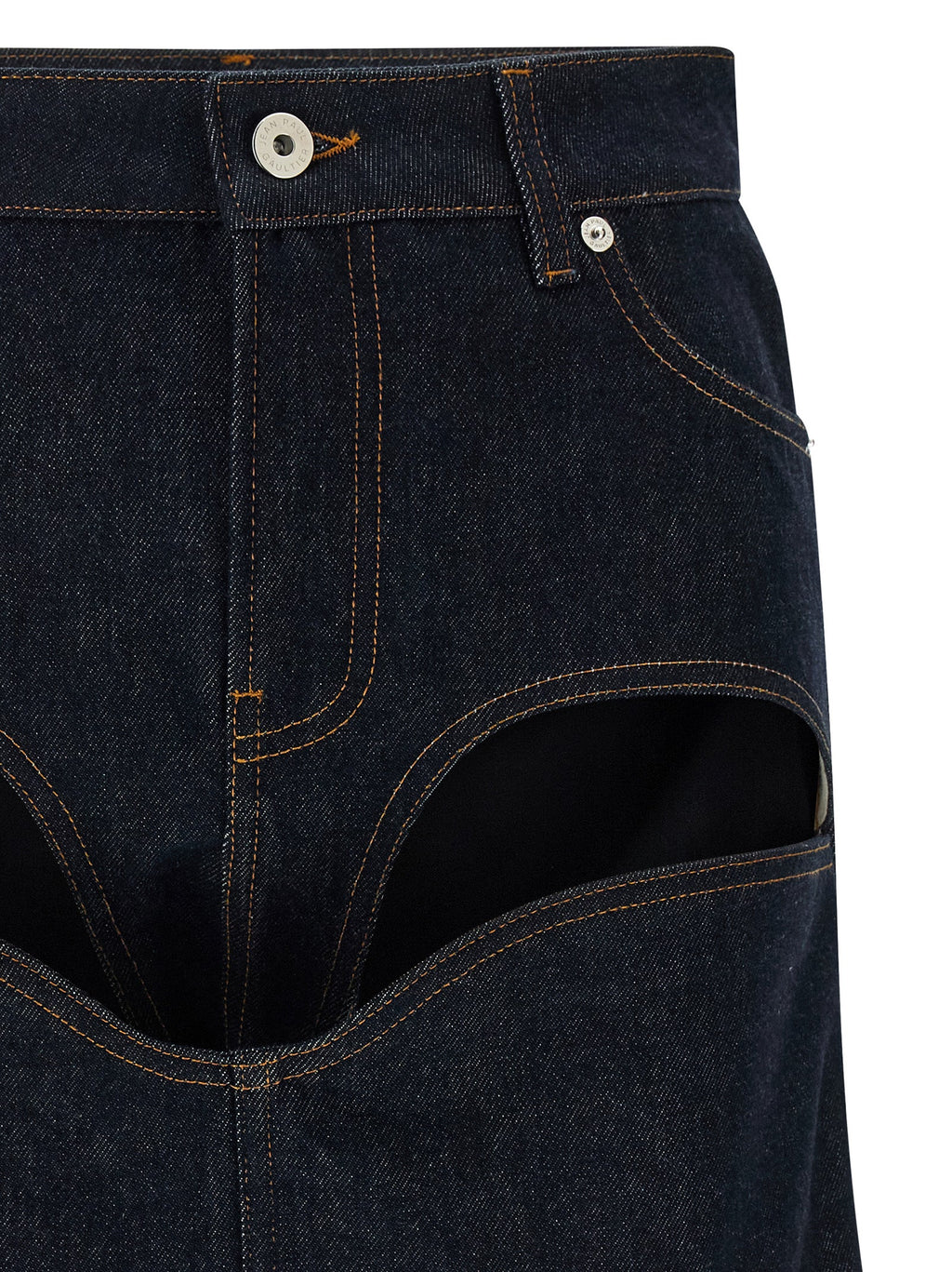 Jean Paul Gaultier Blue Cotton Long Skirt