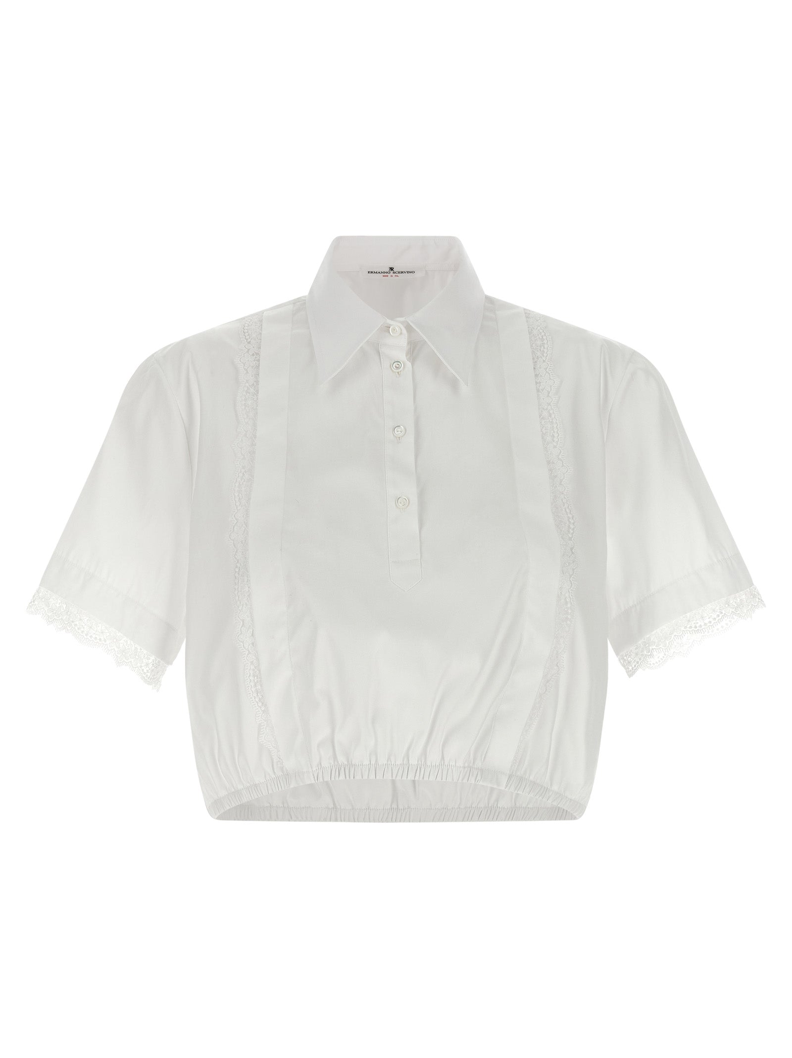 Ermanno Scervino White Cotton Blouse