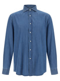 Brunello Cucinelli Blue Cotton Blouse