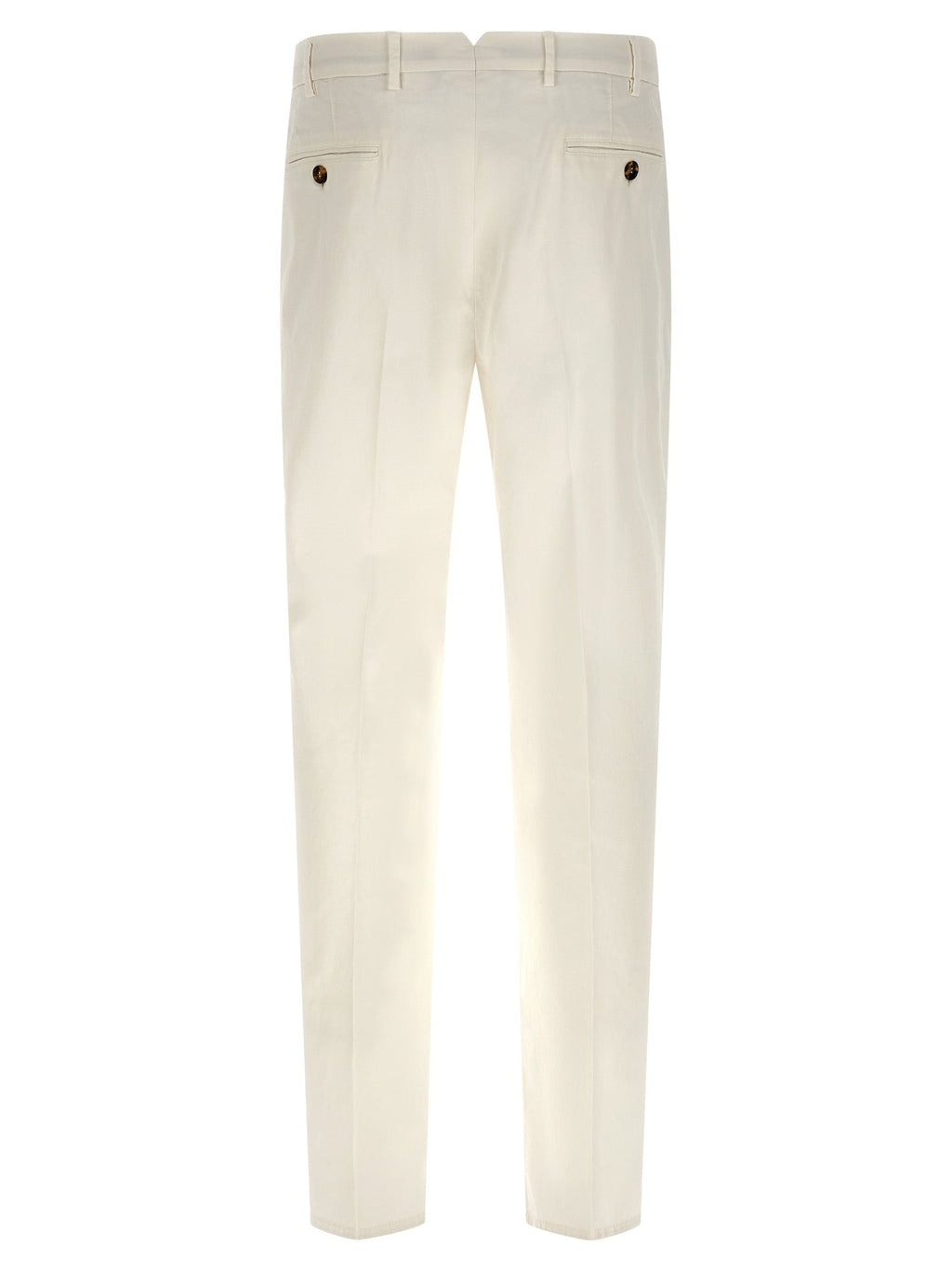 Brunello Cucinelli White Cotton Casual Pants