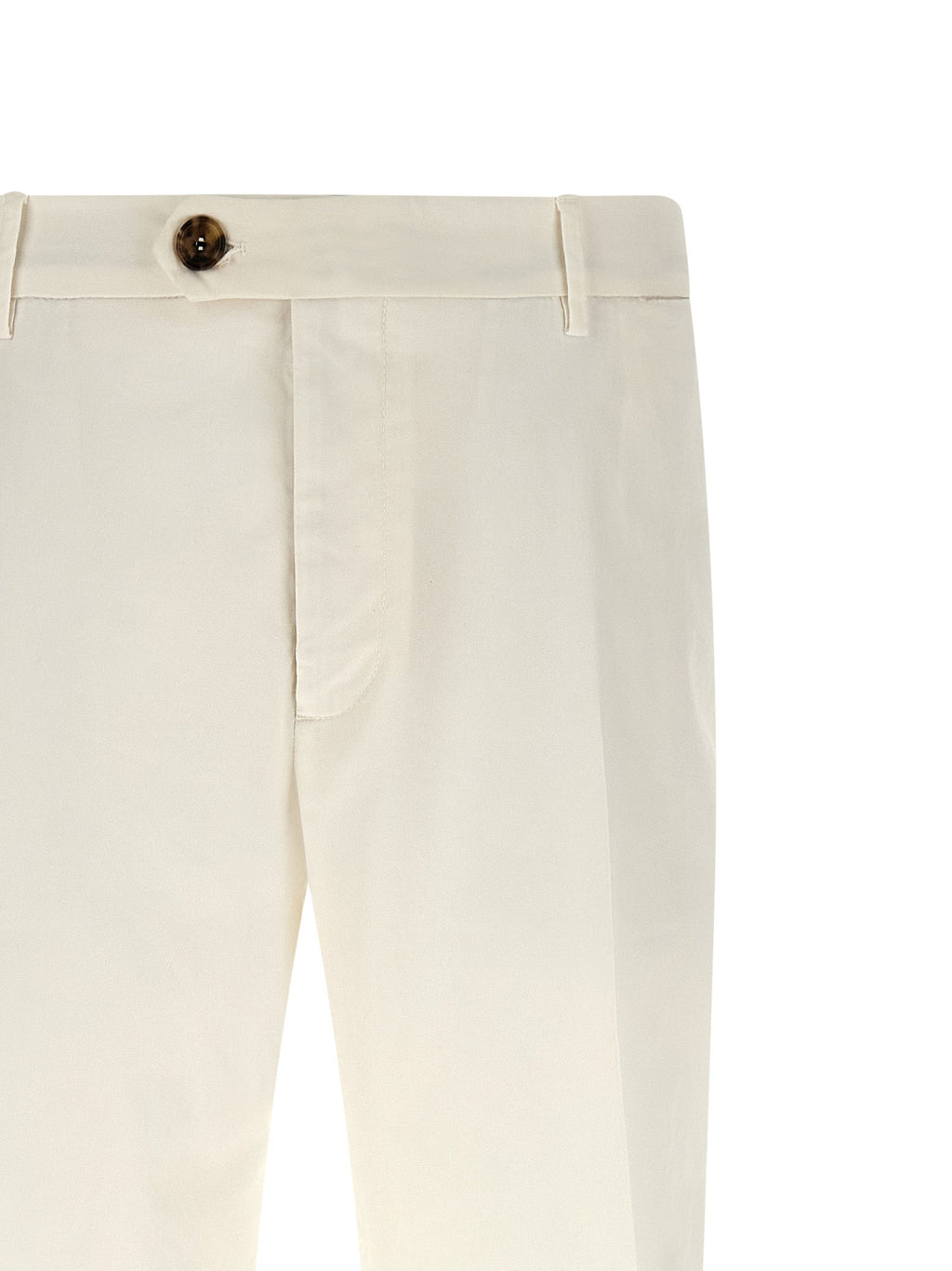 Brunello Cucinelli White Cotton Casual Pants