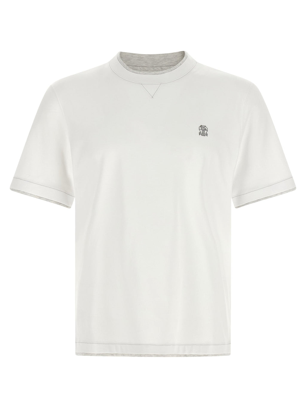 Brunello Cucinelli White Cotton T-Shirt