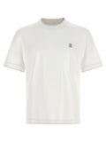 Brunello Cucinelli White Cotton T-Shirt