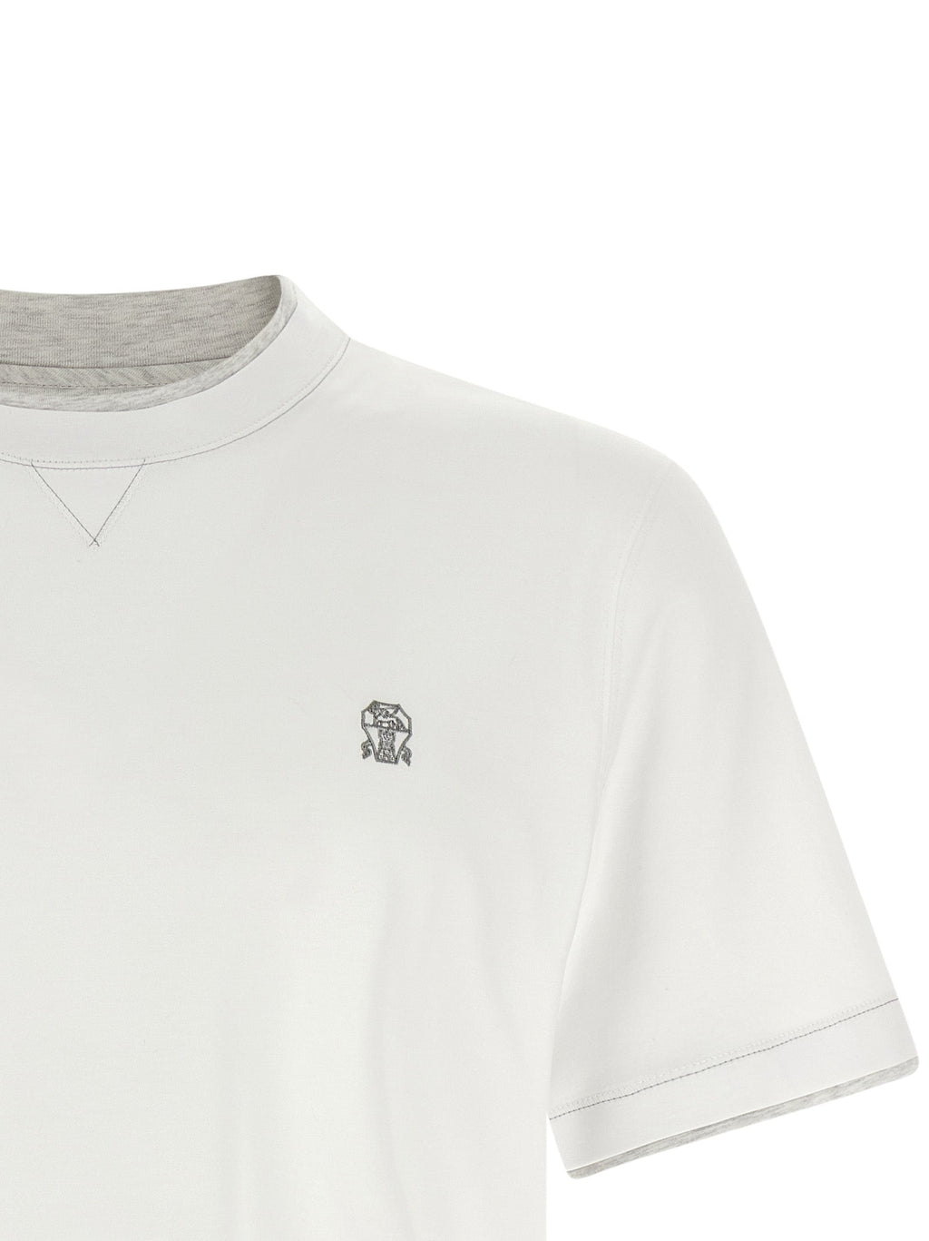 Brunello Cucinelli White Cotton T-Shirt