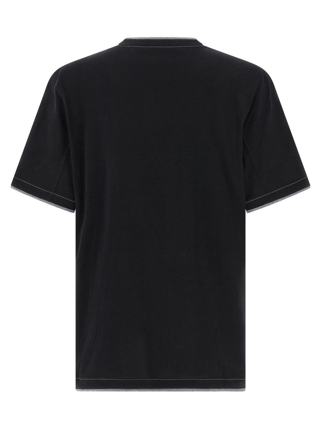 Brunello Cucinelli Black Cotton T-Shirt