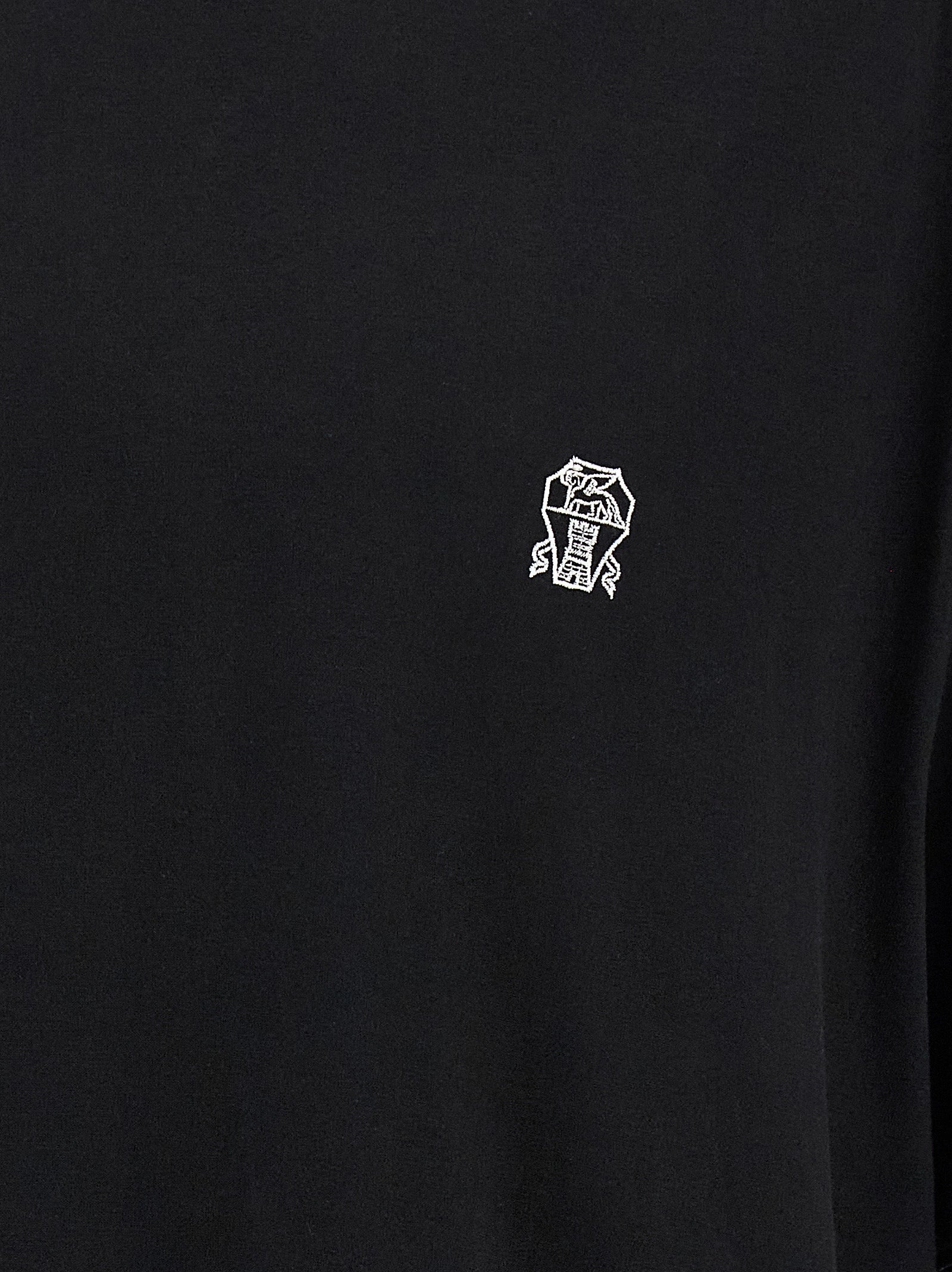 Brunello Cucinelli Black Cotton T-Shirt