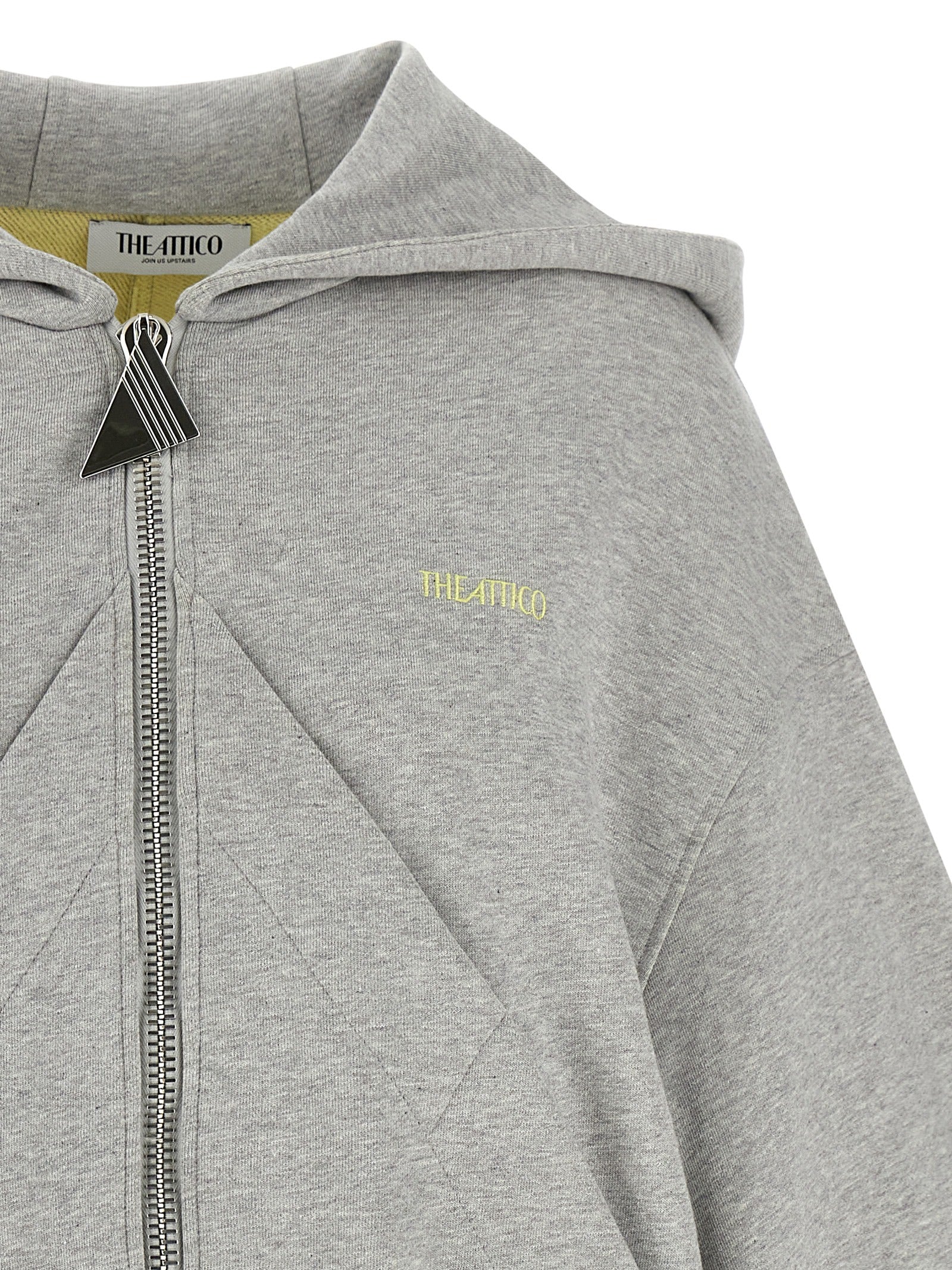The Attico Gray Cotton Sweatshirt