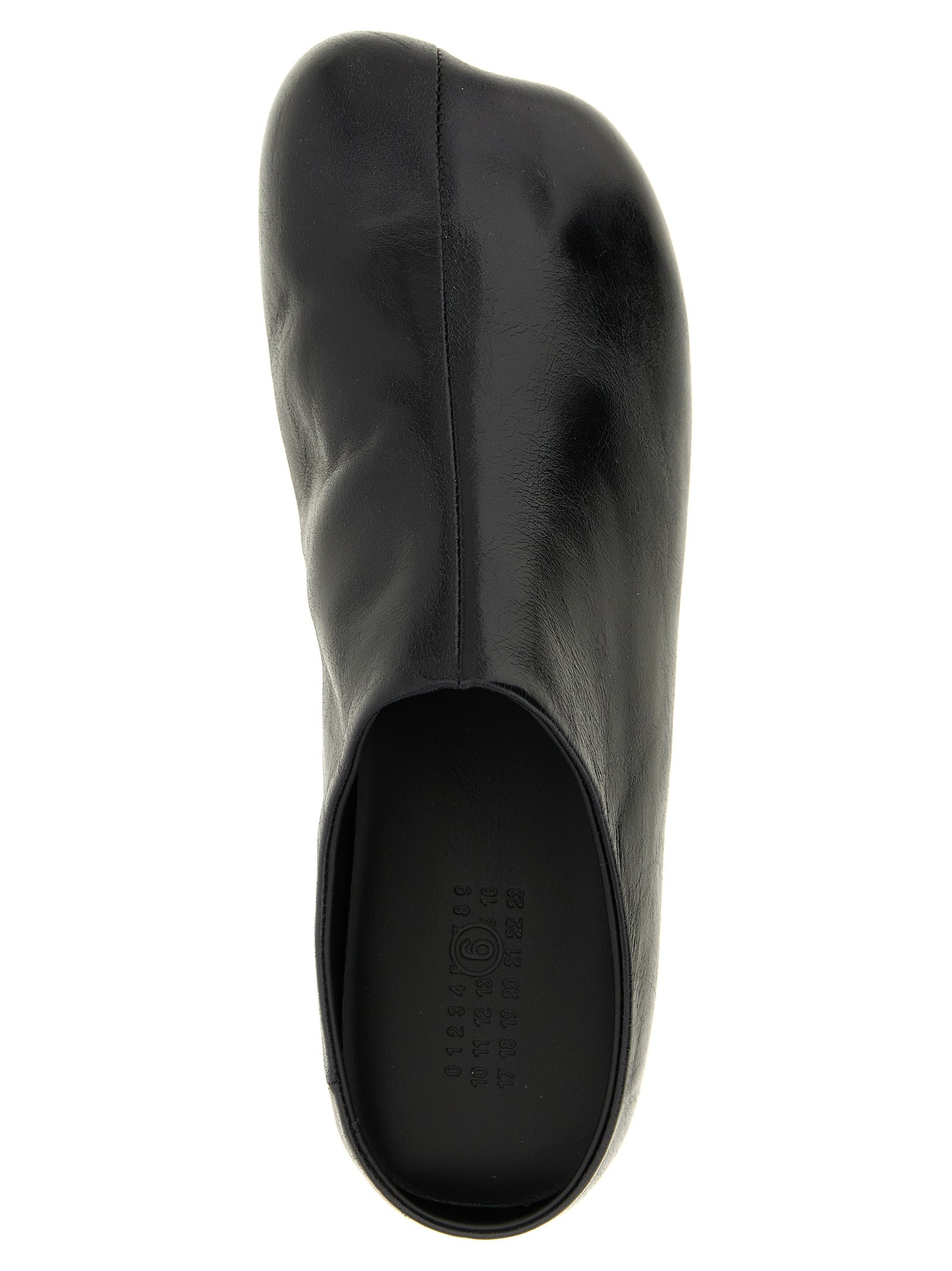 MM6 Maison Margiela Black Calfskin Clogs