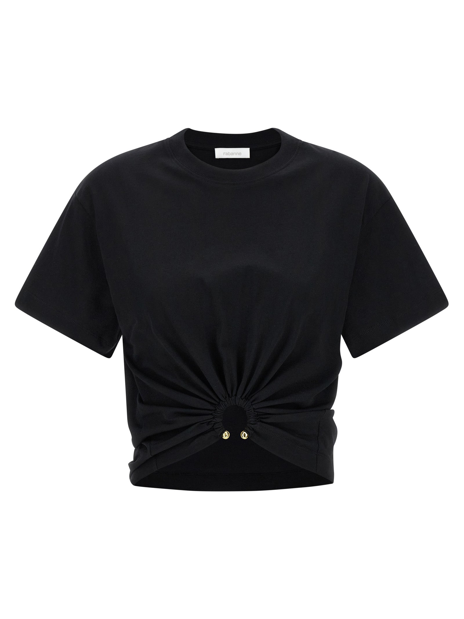 Paco Rabanne Black Cotton T-Shirt