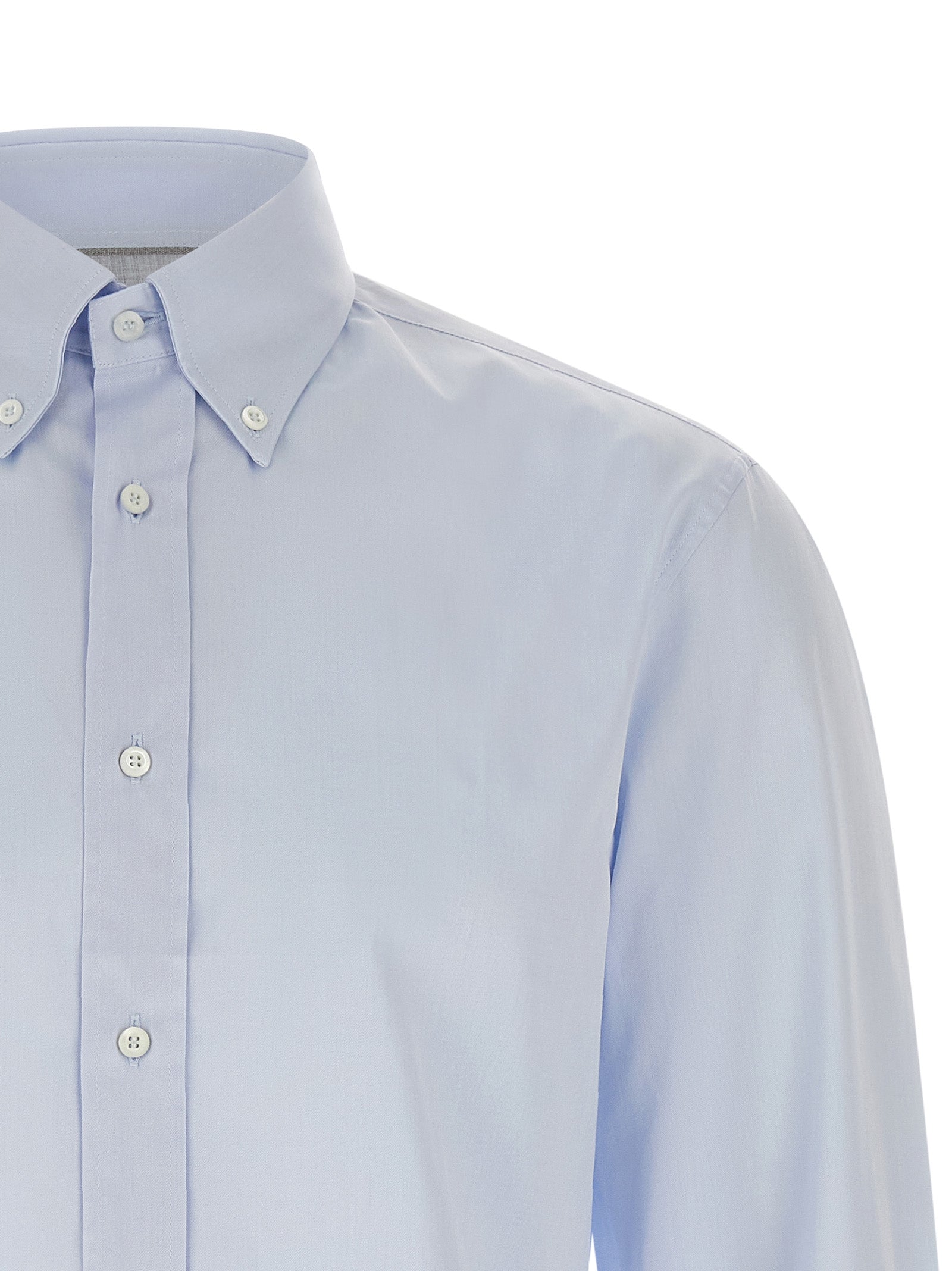 Brunello Cucinelli Blue Cotton Blouse