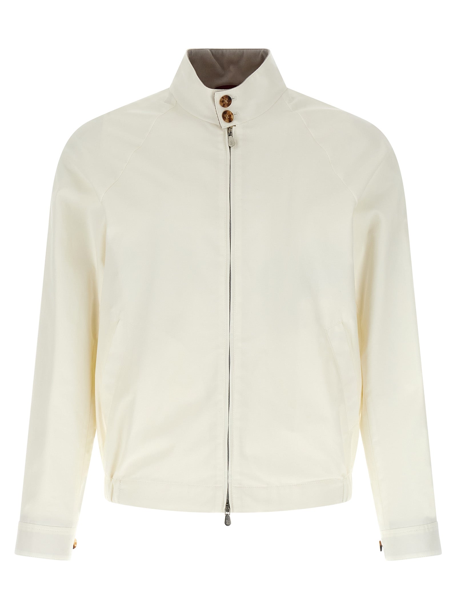 Brunello Cucinelli White Cotton Full-Length Jacket